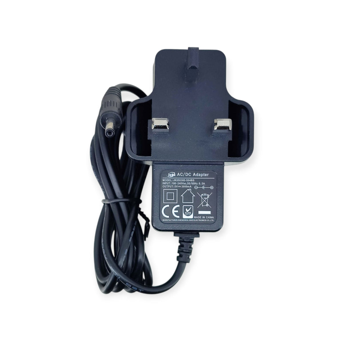 5V 3A DC power adapter with a round pin